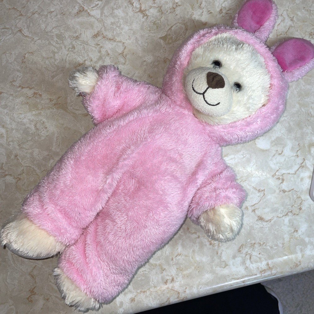 Tan Bab Build A Bear 08/15 In Pink Rabbit Costume